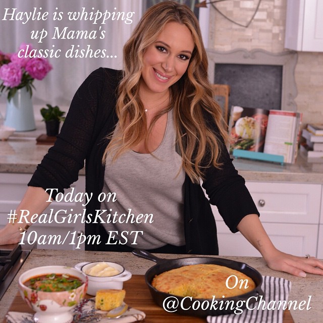 09 mei: @realgirlskitchen @haylieduff @cookingchannel
