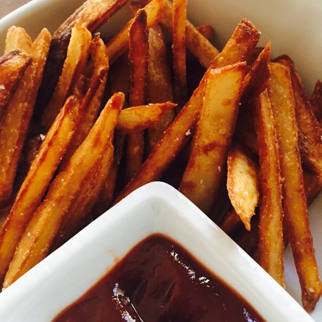 23 juli: Just because dinner was too heathy last night 😛 homemade 🍟 ..... Makes me happiiiii 🙌🏻
