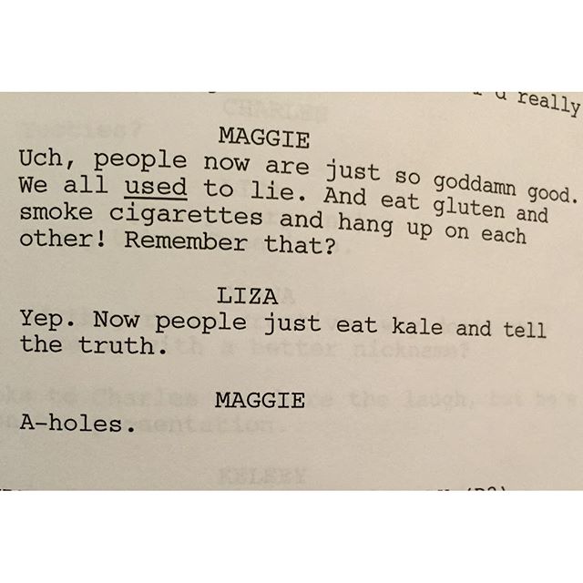 23 september: This is why I ❤️ our show @youngertv #youngertv 🙌🏻to the writers for giving us funny shit
