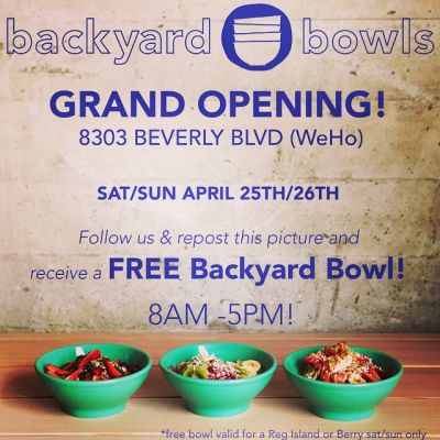 24 april: My friend just opened this spot! It's my obsession! I'm a berry bowl kind of gal yum yum! Go check it out! @backyardbowlsla
