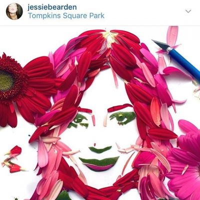 15 maart: Just started following this girl on #instagram @jessiebearden because I thought her stuff was cool and she did one for ME! Thanks girl! ✌🏻️🌺

