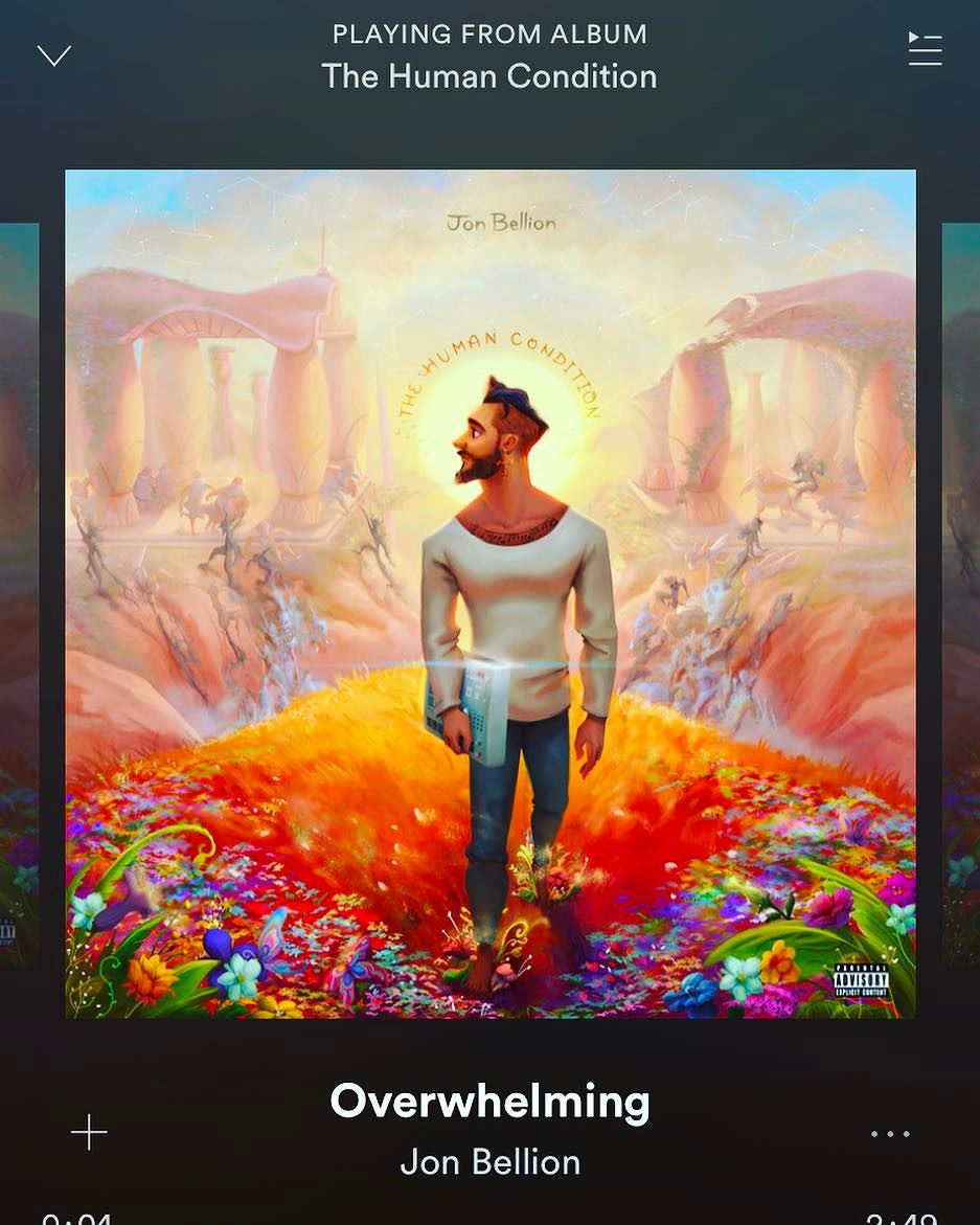 10 maart: There is a potion in your lips so sweet I die.... there is an ocean in your hips so deep I dive.... @jonbellion 👏🏻😍

