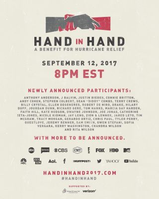 09 september: So excited to be a part of this! So much devastation spreading by the day with these terrible storms! Please tune in and donate!!! handinhand2017.com #handinhand
