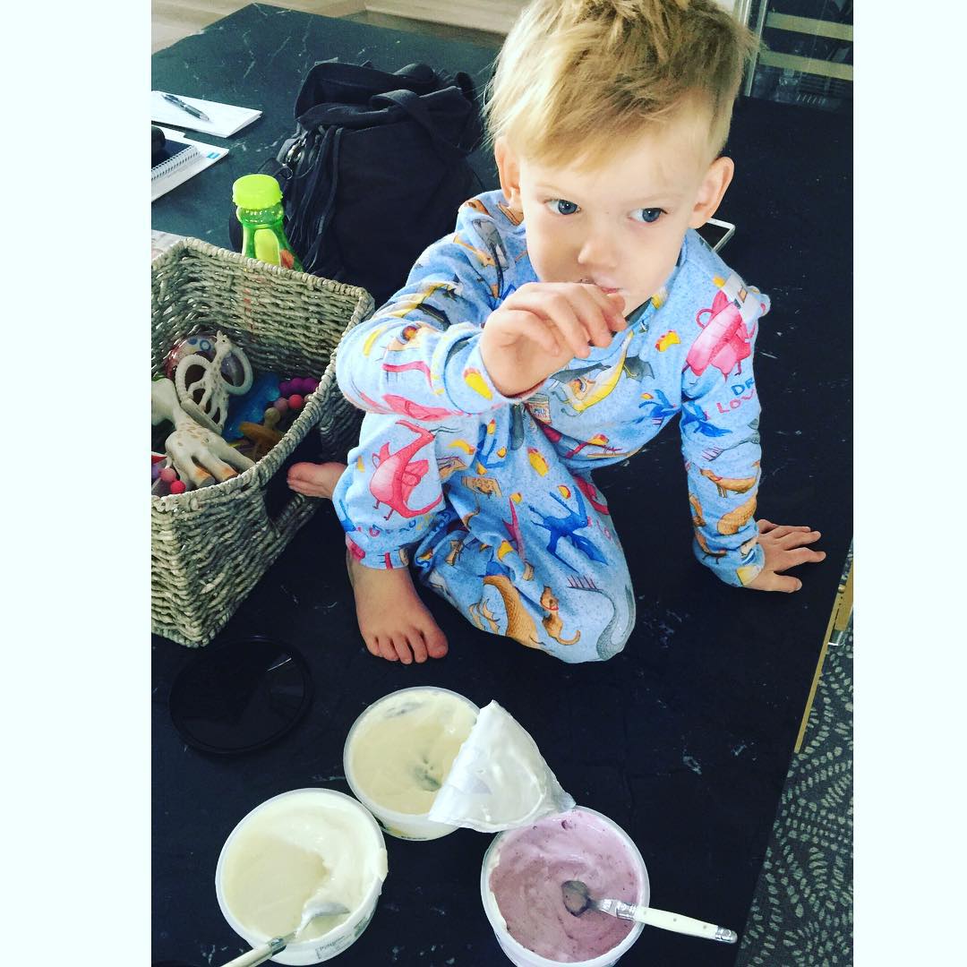 05 december: Yogurt taste test w my favorite little dude!
