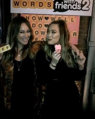 10 november: So excited about the launch of Words with Friends 2! Had so much fun with my bestie @hilaryduff at the launch event tonight. @WordsWithFriends #FunWithFriends #ad

