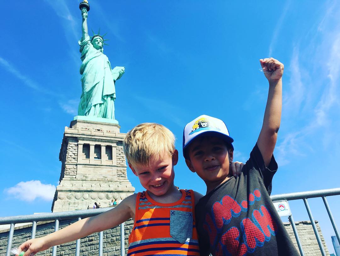19 augustus: Statue of Liberty!!! 🗽🗽🗽 with @sharm1222 ❤️❤️
