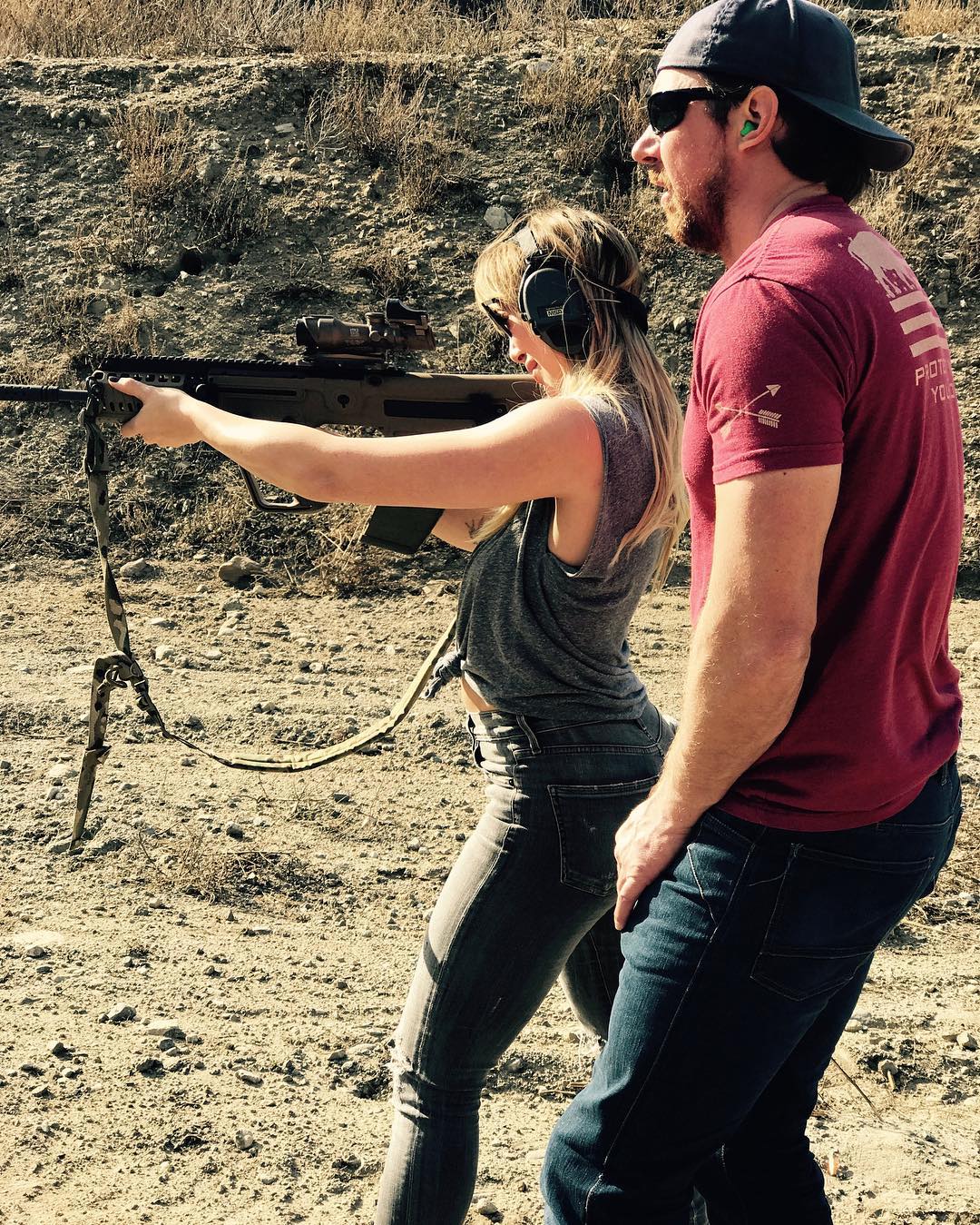 12 december: Learned a lot today with @tyleragrey and @jackosbourne this is a tavor x95 😳#targetshooting
