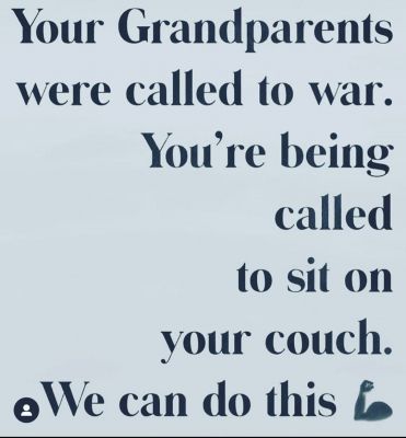 17 maart: You may have seen this already but A friend of my posted this and I had to share. I know for all the parents out there.... these days are tough to get through entertaining multiple little ones... becoming teachers, cooking, cleaning, no break, repeat .... people who can sit on their couch at home please be responsible and do so. We can get through this together if we all do what’s recommended.
